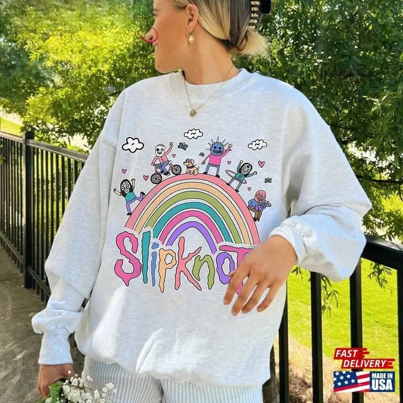 Funny Rainbow Slipknot Vintage Sweatshirt Happy Together Classic Sweaters T-Shirts, Hoodie | ZylaModa.com