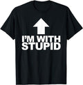 Funny Shirts, Arrow Pointing Up I'm With Stupid T-Shirt Menswear Top Casual Cotton Hoodie, Sweatshirt | ZylaModa.com