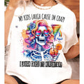 Funny Skeleton Mom Shirt Clipart Sarcastic Housewife Shirt Trendy Quotes, Completely Unhinged Mental Health Tee Mother...