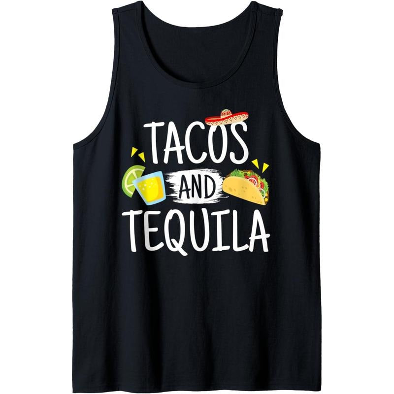 Funny Tacos And Tequila Mexican Sombrero Tank Top Made in USA T-Shirts, Hoodie, Sweatshirt | ZylaModa.com