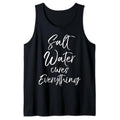 Funny Vacation Tank Top, Cute Beach Vacation Gift Women's Salt Water Cures Everything Tank Top Unisex Casual Cotton...