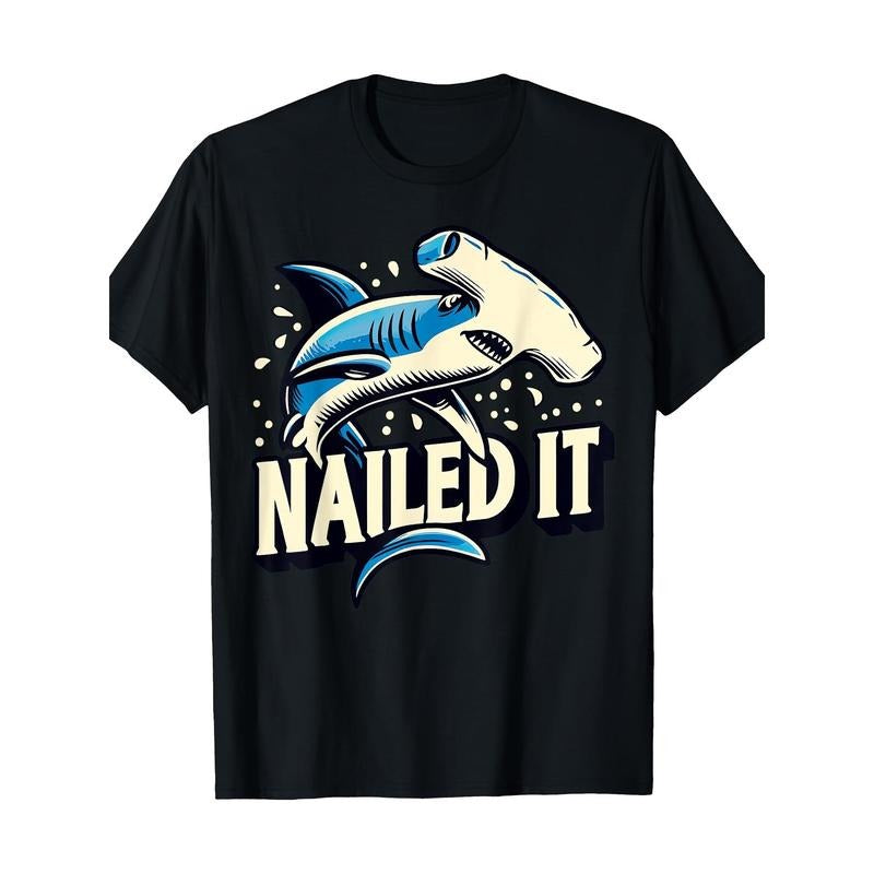 Funny hammerhead shark pins its T-shirt Made in USA Hoodie, Sweatshirt | ZylaModa.com
