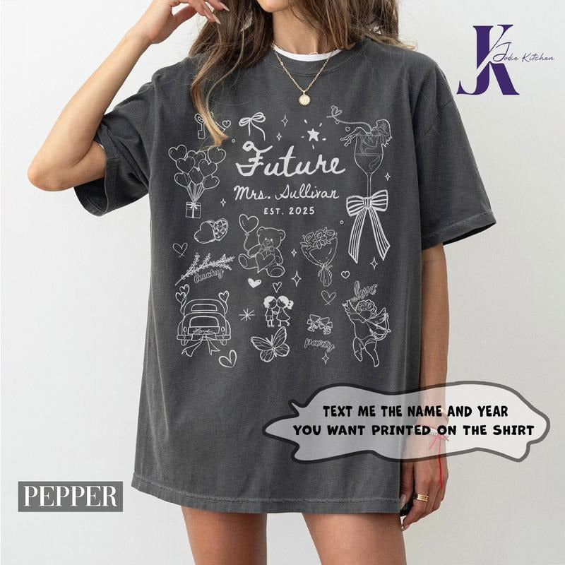 Future Mrs Shirt Custom Bride Shirt Engagement Gift Bride to Be Gift Fiance Gift For Her Engaged Shirt Engagement Party...