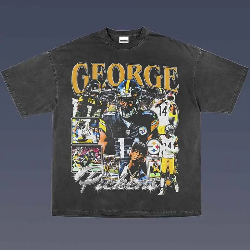 GEORGE PICKENS 1.0 VINTAGE TEE | AMERICAN FOOTBALL | GIFT FOR FAN Hoodie, Sweatshirt | ZylaModa.com