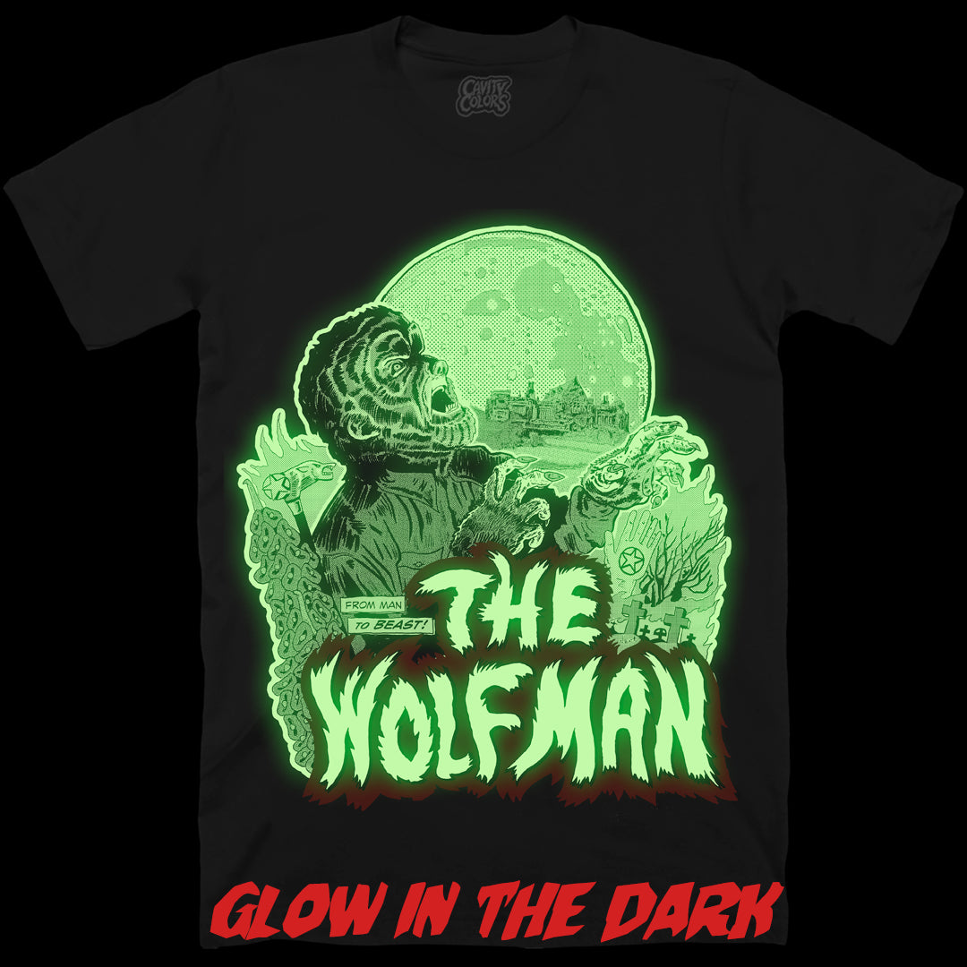 THE WOLF MAN: WEREWOLVES & PENTAGRAMS - T-SHIRT (GLOW IN THE DARK) Hoodie, Sweatshirt | ZylaModa.com (Image 2)