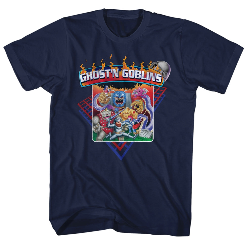 Ghost'N Goblins Mens S/S T-Shirt - Ghost'N - Solid Navy Hoodie, Sweatshirt | ZylaModa.com