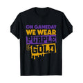 Gameday Football Purple & Gold Leopard T-Shirt Made in USA Hoodie, Sweatshirt | ZylaModa.com