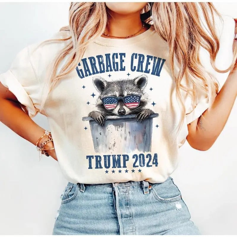 Garbage Crew Trump 2024 Shirt, Trump 47 Cute T-Shirt, For men, For Women Hoodie, Sweatshirt | ZylaModa.com