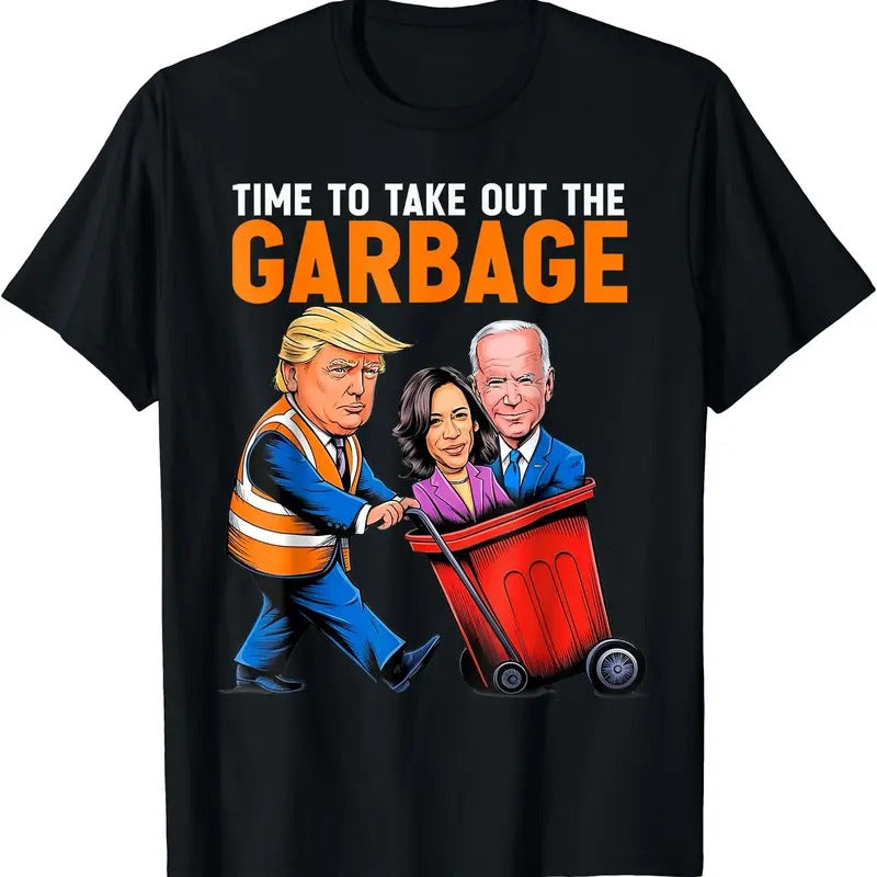 Garbage for Trump 2024 - Time to take out Garbage Biden T-Shirt Hoodie, Sweatshirt | ZylaModa.com