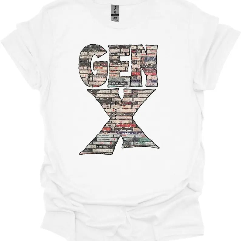 Gen X, 80s Rock Cassettes, Gen X Cassettes Shirt, Retro Gen X T-Shirt, 80's Vibe Tee, Concert Tee, Trending Shirt,...
