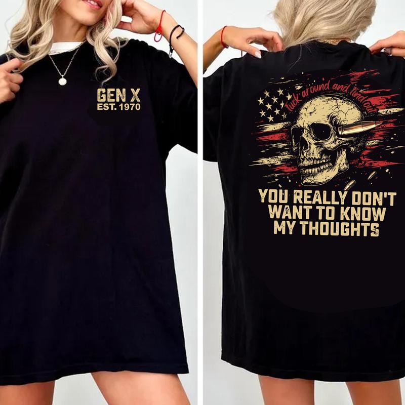 Generation X Custom Year Badass Generation T-shirt, Gen X FAFOT Shirt
