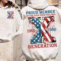 Generation X Flag Shirt, New Version The True FAFO Gen X New Version Two Side Shirt Raised on Hose Water and Neglect GenX...