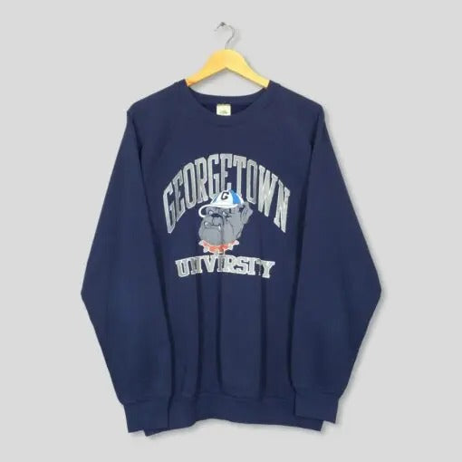 Georgetown University Printed Spell Out Crewneck Georgetown Hoyas Ncaa Sweater T-Shirts, Hoodie, Sweatshirt | ZylaModa.com