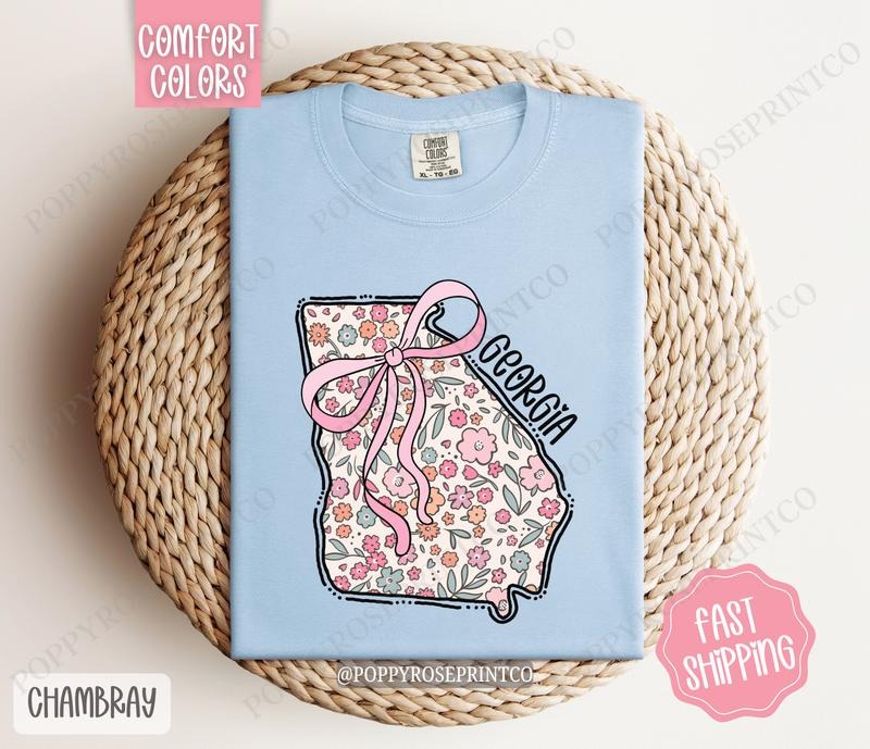 Georgia Comfort Colors State Tshirt, Cute Georgia Shirt, Georgia Tshirt, Georgia Shirt Hoodie, Sweatshirt | ZylaModa.com