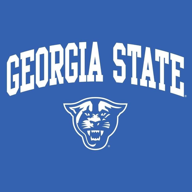 Georgia State Panthers Arch Logo Long Sve Shirt - Royal Vintage Unisex T-shirt Sweatshirt Hoodie | ZylaModa.com