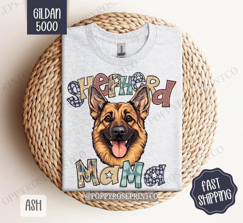 German Shepherd Mama Shirt Gildan, Dog Mom Women's Tee, Cute Mama Women's Tshirt Plus Sizes Hoodie, Sweatshirt | ZylaModa.com