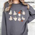 Ghost Sweatshirt, Oversized Halloween Crewneck Sweatshirt, Just ghost Things Crewneck, Retro Sweatshirt Graphic Oversized...