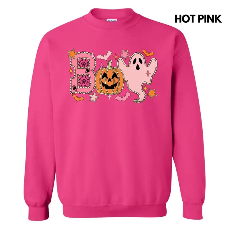 Ghostly Pink BOO Sweatshirt 'NLB' T-Shirts, Hoodie | ZylaModa.com