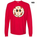 Gingerbread Happy Face Long Sleeve Comfort Colors T-Shirt 'NLB' Hoodie, Sweatshirt | ZylaModa.com