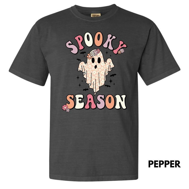 Girly Spooky Season Comfort Colors T-Shirt 'NLB' Hoodie, Sweatshirt | ZylaModa.com