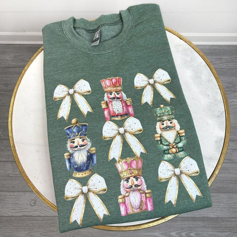 Glam Nutcracker Bow Collage Sweatshirt 'NLB' T-Shirts, Hoodie | ZylaModa.com