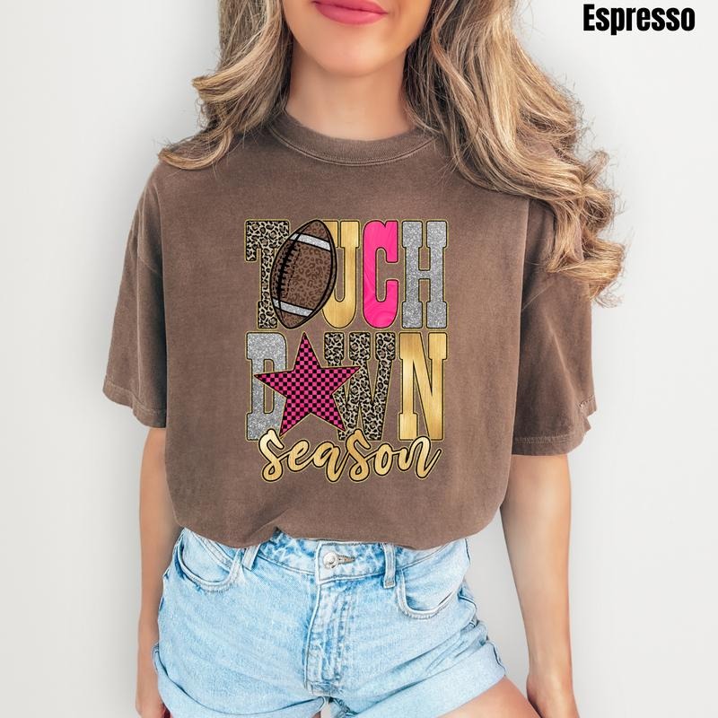 Glam Touchdown Season Comfort Colors T-Shirt 'NLB' Hoodie, Sweatshirt | ZylaModa.com