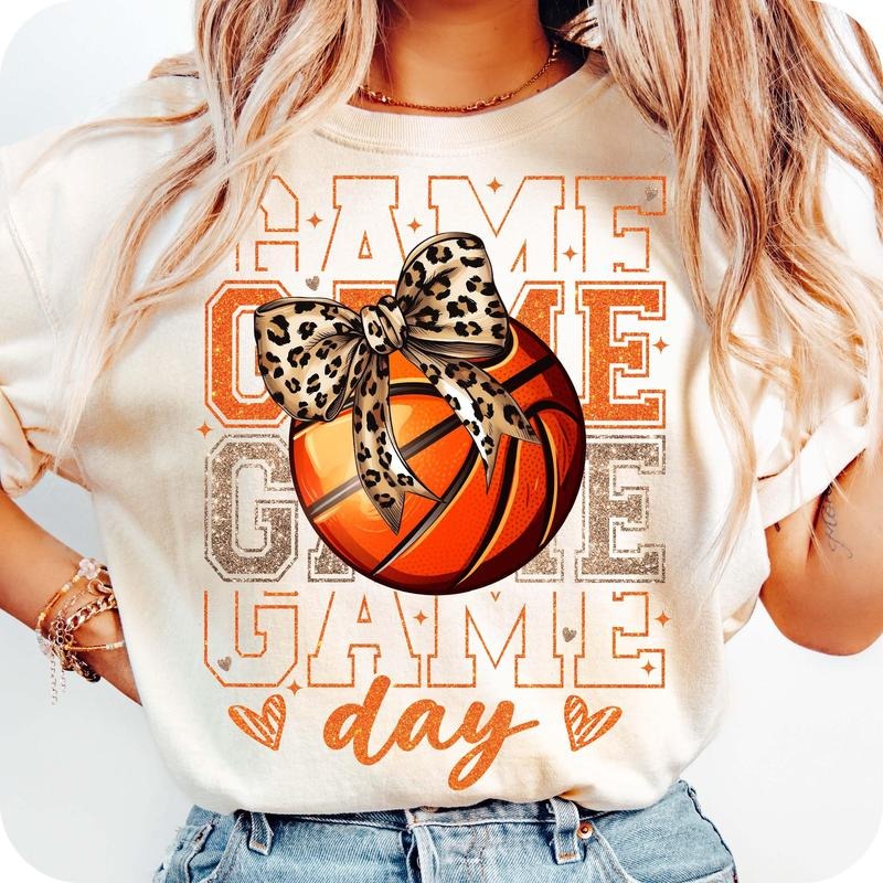 Glitter Basketball T-Shirt, Basketball Game Day Shirt, Basketball Mama T-Shirt, Basketball Mom Retro Basketball T-Shirt,...