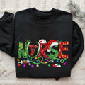 Glitter Christmas Nurse Shirt, Cute Nurse Christmas Sweatshirt, Cute Xmas Medical RN T-shirt, Christmas Gift for Nurse Hoodie