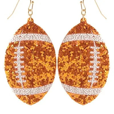 Glitter Football Game Day Earrings T-Shirts, Hoodie, Sweatshirt | ZylaModa.com