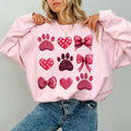 Glitter Valentine Dog Paw Sweatshirt, Valentines Sweatshirts, Dog Lover Sweatshirt, xoxo Sweatshirt, Dog Mom Sweatshirt,...