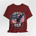 God Bless Usa Patriotic Unisex T-shirt - 4th Of July Tee - American Flag Shirt