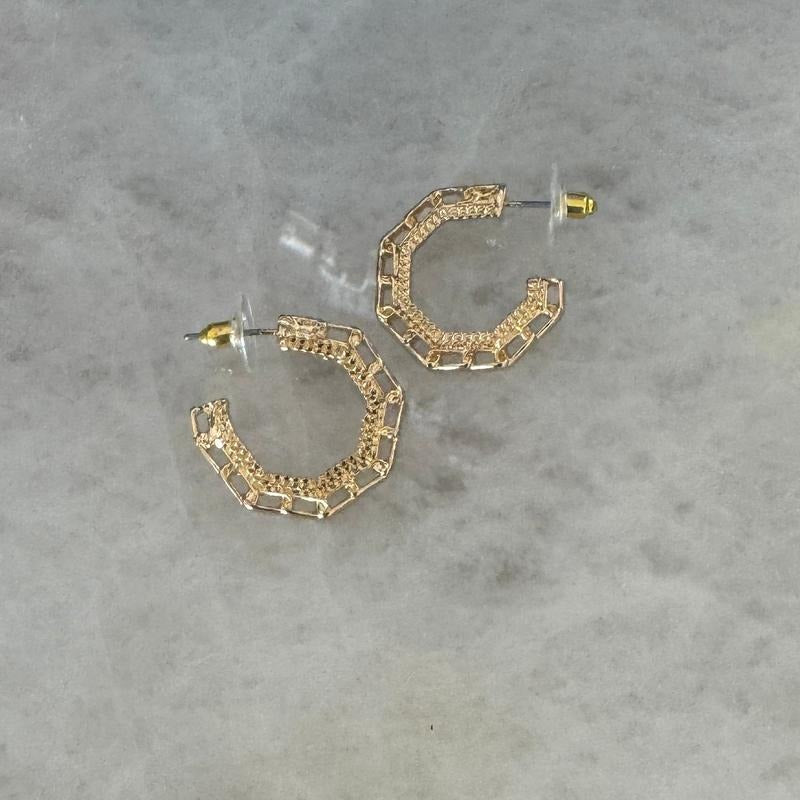 Gold Chain Hoop Stud Earrings T-Shirts, Hoodie, Sweatshirt | ZylaModa.com