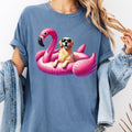 Golden Retriever Flamingo Float Dog Shirt ~ Unisex Apparel Relaxed Fit Printed In The USA Clothing Womenswear Casual...