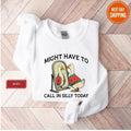 Goose Might Have To Call In Silly Today Sweatshirt Funny Silly Goose Meme T-Shirt, Funny Men's Women's Sweater, Trendy...