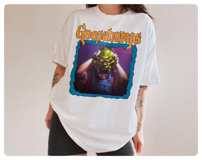 Goosebumps Haunted Mask RL Stine Shirt Vintage Halloween Goosebumps Shirt Goose bumps Halloween Tshirt, Goosebumps Shirt...