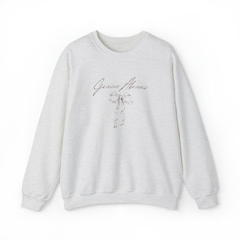 Gracie Abrams Bow Unisex Crewneck Sweatshirt Classic Cotton T-Shirts, Hoodie | ZylaModa.com