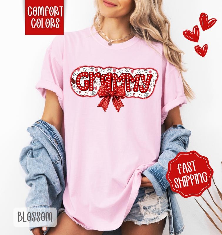 Grammy Valentine Shirt Comfort Colors, Valentine's Day Women's Tee, Cute Women's Tshirt Hoodie, Sweatshirt | ZylaModa.com