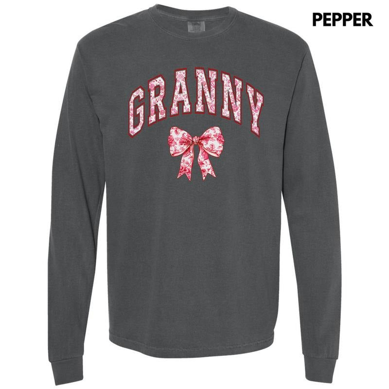 Granny Red Ginger Jar Florals Long Sleeve Comfort Colors T-Shirt 'NLB' Hoodie, Sweatshirt | ZylaModa.com