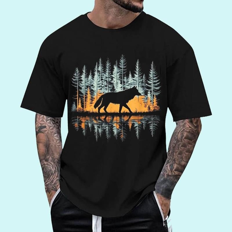 Graphic Wolf Nature Unisex T-Shirt, Cotton 100%, Top Trending Fashion Hoodie, Sweatshirt | ZylaModa.com