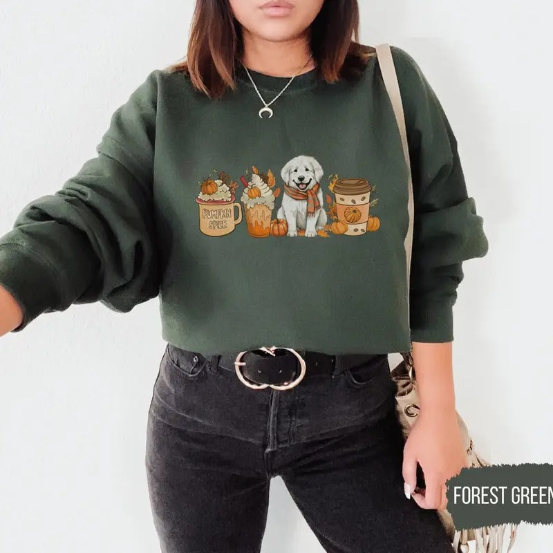 Great Pyrenees fall Sweatshirt, Great Pyrenees T-Shirts, Hoodie | ZylaModa.com