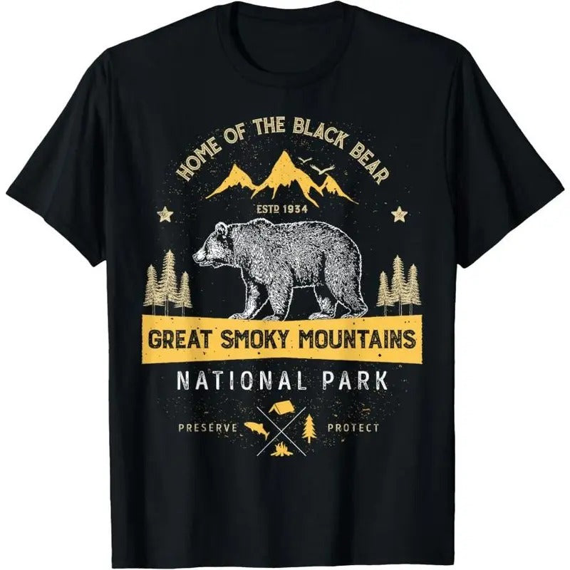 Great Smoky Mountains National Park T shirt Bear Vintage T-Shirt Made in USA Hoodie, Sweatshirt | ZylaModa.com