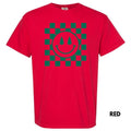 Green Checkered Christmas Tree Happy Face Comfort Colors T-Shirt Hoodie, Sweatshirt | ZylaModa.com