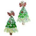 Green Christmas Tree with Bow Glitter Stud Earrings T-Shirts, Hoodie, Sweatshirt | ZylaModa.com