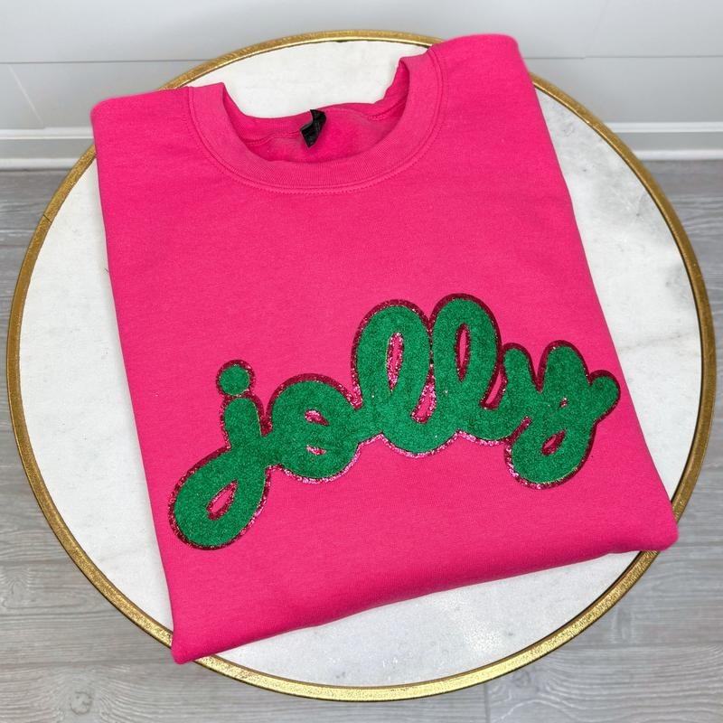 Green Jolly Chenille Patch Sweatshirt T-Shirts, Hoodie | ZylaModa.com
