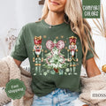 Green Nutcracker Shirt Comfort Colors, Coquette Christmas Tee, Women's Holiday Tshirt Hoodie, Sweatshirt | ZylaModa.com