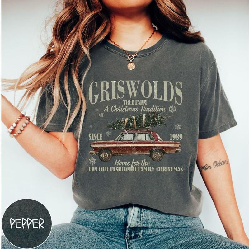 Griswold's Tree Farm Est 1989 Sweatshirt, Funny Christmas Shirt, Griswold Christmas Sweatshirt, Retro Christmas Crewneck,...