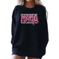 Mama Pink Leopard w/Grommets & Checkered Sweatshirt, T-Shirt or Hoodie, Casual Long Sleeve Pullover for Women, Gothic,...