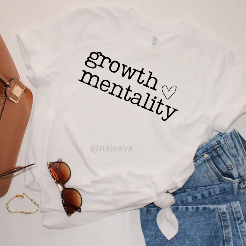 Growth Mentality DTF Transfer ONLY -This is NOT a T Shirt Hoodie, Sweatshirt | ZylaModa.com