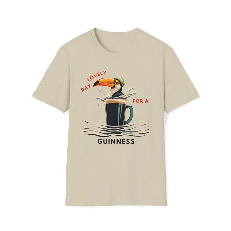 Guinness Unisex Softstyle T-Shirt, Guinness Retro, Lovely Day For A Guinness, Guinness Vintage T-Shirt, Guinness...