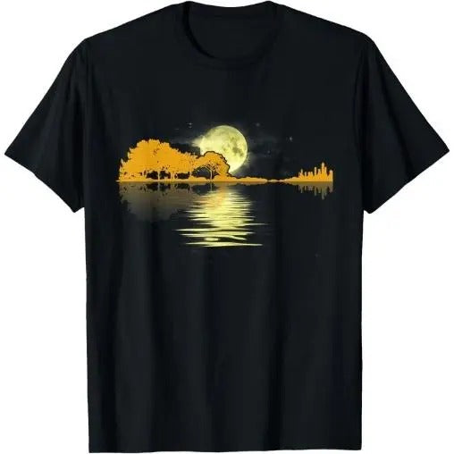 Guitar Lake Shadow Love Guitar Musician T-Shirt Made in USA Hoodie, Sweatshirt | ZylaModa.com